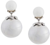 Thumbnail for your product : Kasun London Orb And Pearl Stud Earrings
