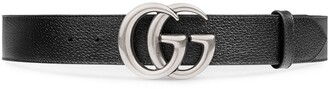Gucci Leather belt with double G buckle