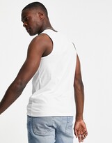 Thumbnail for your product : Jack and Jones script logo tank in white