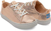 Thumbnail for your product : Toms Rose Gold Crackle Foil Youth Lenny Sneakers