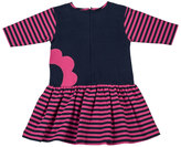 Thumbnail for your product : Florence Eiseman Striped Fit-and-Flare Dress, Navy/Fuchsia, Sizes 4-6X