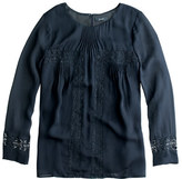 Thumbnail for your product : J.Crew Petite collection silk peasant top