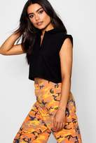 Thumbnail for your product : boohoo sleeveless Crop Polo Rugby T-Shirt