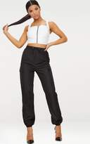 Thumbnail for your product : PrettyLittleThing White Faux Leather Zip Front Crop Top