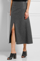 Thumbnail for your product : Calvin Klein Collection Hova Wool-blend Felt Midi Skirt - Charcoal