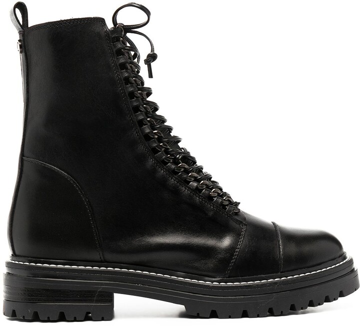 Carvela Sultry Chain combat boots 