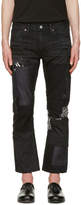 Thumbnail for your product : Junya Watanabe Black Multi Fabric Patch Jeans