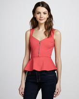 Thumbnail for your product : Erin Fetherston Zip-Front Peplum Top