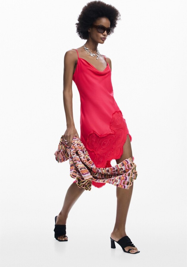 Desigual Women's Asymmetric slip dress