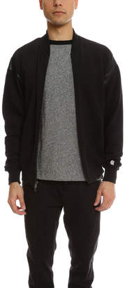 Todd Snyder Faux Leather Cut Out Zip Bomber