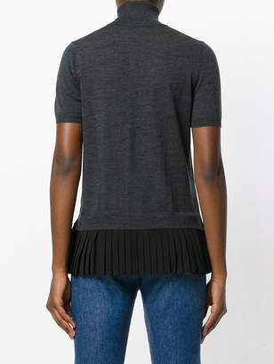 P.A.R.O.S.H. pleated roll neck knitted top