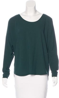 L'Agence Long Sleeve Scoop Neck Top
