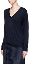 Thumbnail for your product : Topshop Oversized V-neck wool blend sweater