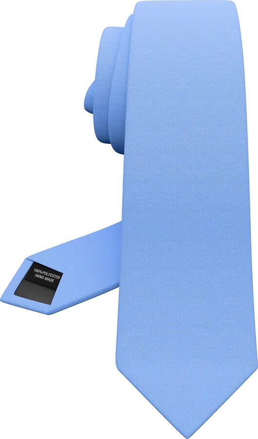 Bow Tie House Sky Blue Tie Premium Mens Wide Gabardine Matt Powder Pale