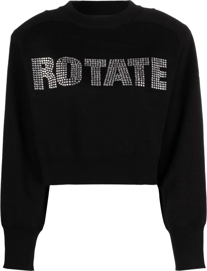 Rotate by Birger Christensen Long Sleeves Cropped Sweatshirt