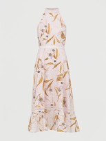 Thumbnail for your product : Ted Baker Cabana Lace Detail Halterneck Dress - Pink