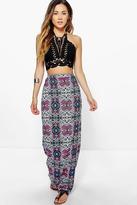 Thumbnail for your product : boohoo Amelle Geo Print Column Maxi Skirt
