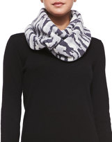Thumbnail for your product : Portolano Animal-Striped Knit Infinity Scarf, Slate/Silver