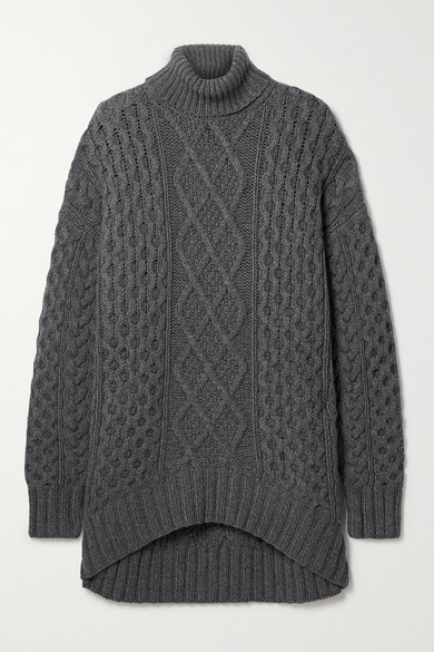 Michael Kors Collection Aran Oversized Cable-knit Cashmere Turtleneck ...