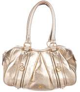 Thumbnail for your product : Burberry Metallic Leather Zip Shoulder Bag