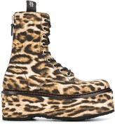 Thumbnail for your product : R 13 Leopard Print Platform Boots