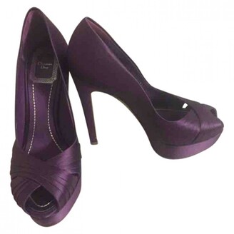 Christian Dior purple Cloth Heels