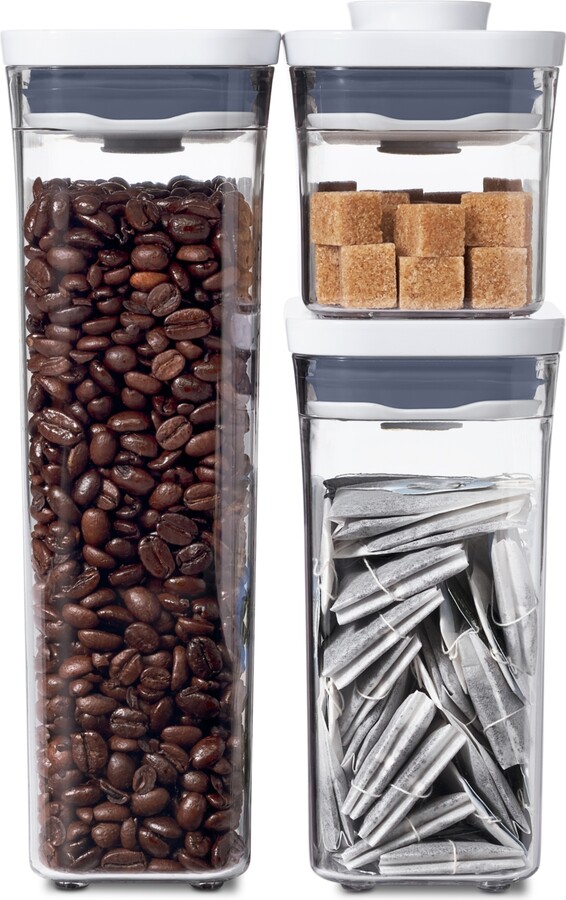 OXO POP Steel 1.7-Qt. Airtight Coffee Canister with Scoop +