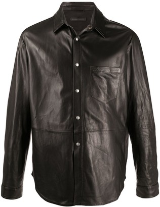 Giuseppe Zanotti Leather Shirt Jacket