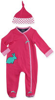 Thumbnail for your product : Offspring Bunny Footie & Hat Set, 3-9 Months