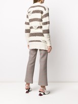 Thumbnail for your product : Maison Flaneur Striped Belted Cardigan
