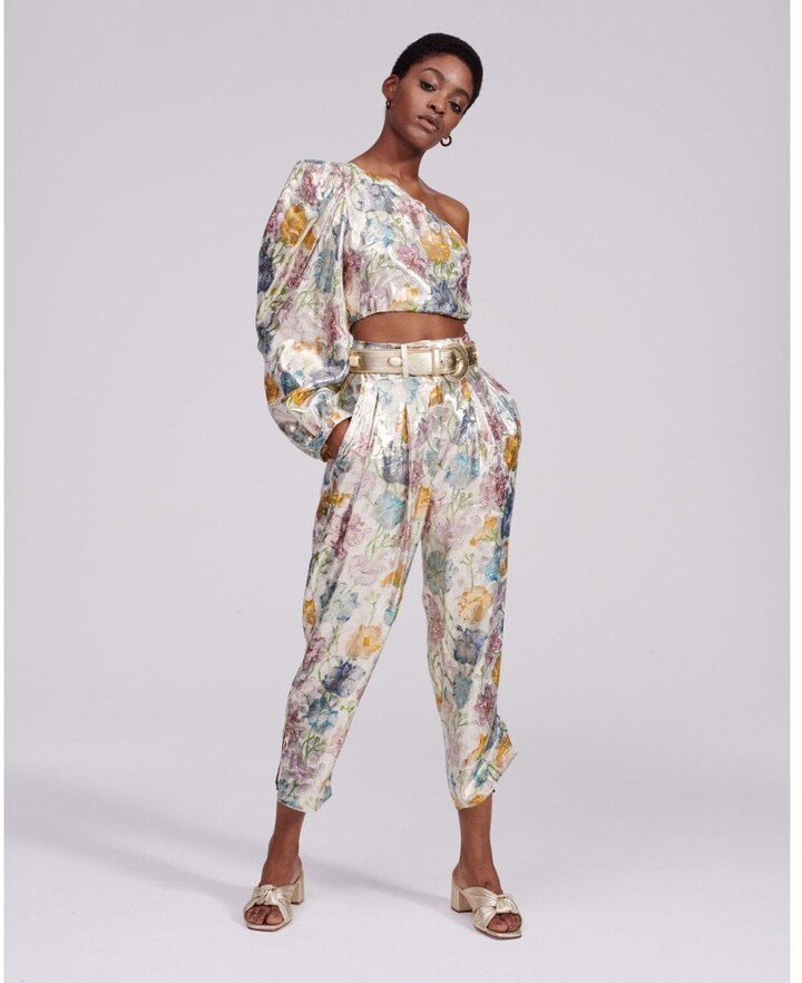 Metallic Jacquard Trousers | Shop the world's largest collection 
