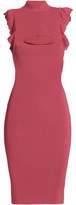 Thumbnail for your product : Bailey 44 Bewitched Ruffle-trimmed Cutout Ribbed-knit Dress