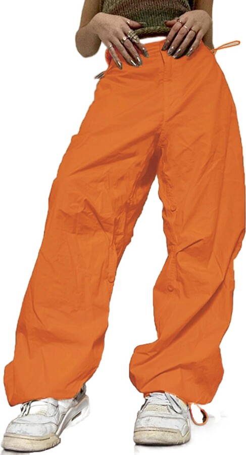 Orange Cargo Pants Women