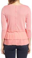 Thumbnail for your product : Halogen Woven Ruffle Hem Sweater