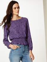 Thumbnail for your product : Marks and Spencer Animal Print Long Sleeve Blouse