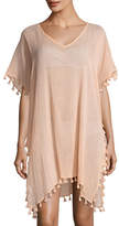 Thumbnail for your product : Seafolly Amnesia Tassel-Trim Caftan Coverup, One Size