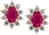 Thumbnail for your product : Effy Amorandeacute; by EFFYandreg; Certified Ruby (1-9/10 ct. t.w.) and Diamond (3/4 ct. t.w.) Earrings in 14k Rose Gold, Created for Macy's