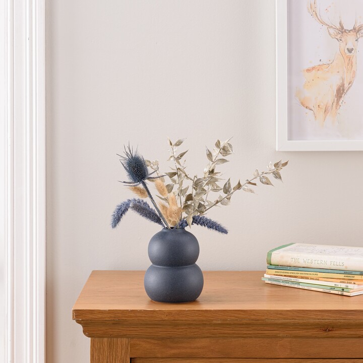 Dunelm Speckled Ceramic Bud Vase Luxe Navy ShopStyle