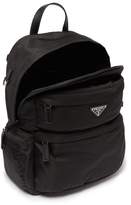 Thumbnail for your product : Prada Logo-plaque Nylon Backpack - Mens - Black