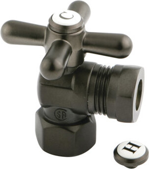 Elements of Design 1.87" Decorative Quarter Turn Valve with Cross Handle