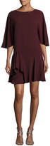 Thumbnail for your product : Halston Flowy-Sleeve Dress w/ Ruffle Skirt