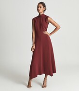 Thumbnail for your product : Reiss Livvy - Open Back Midi Dress in Dark Red