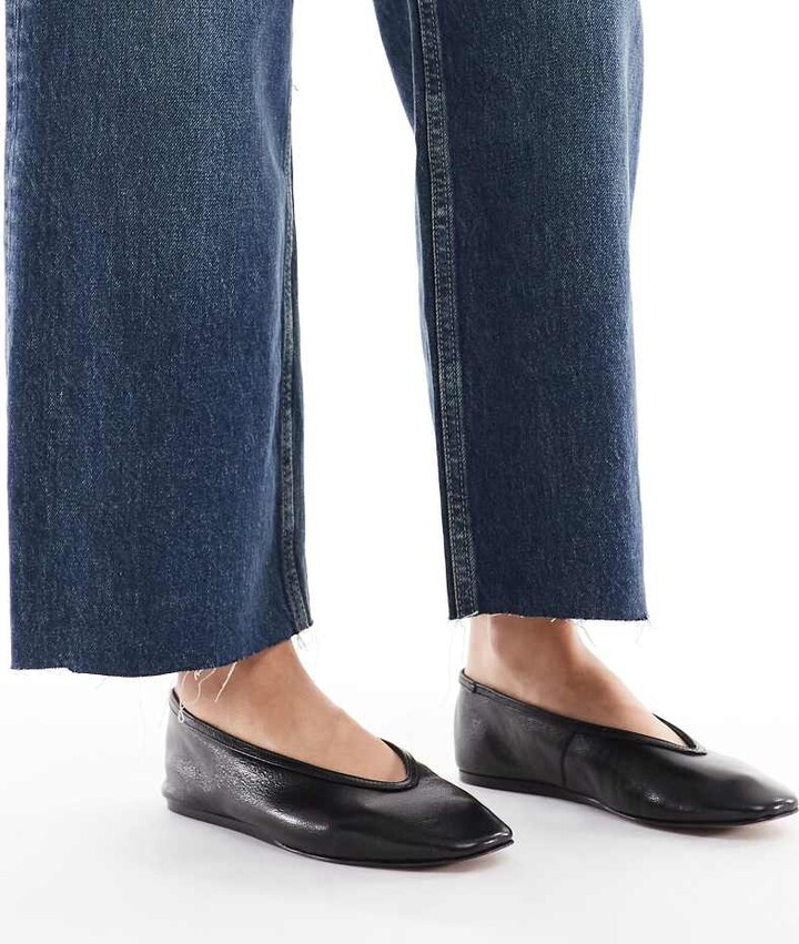 Jo Mercer Lottie Flat Bootie RYE MID ANKLE BOOTS BLACK LEATHER