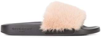 Givenchy mink fur slides
