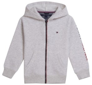 tommy hilfiger grey zip hoodie