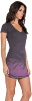 Thumbnail for your product : Saint Grace Cap Sleeve Sheered V-Neck