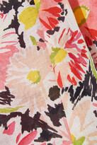 Thumbnail for your product : Stella McCartney Linda Gathered Floral-print Cotton-gauze Coverup