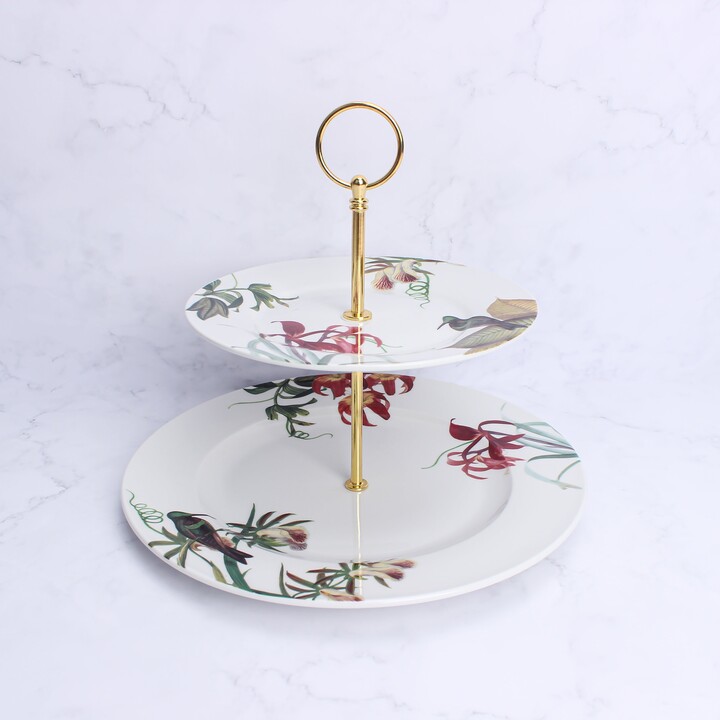 Dunelm Botanical Bird Cake Stand Red ShopStyle