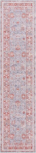 Safavieh HellenicHLC416PowerLoomedRunnerRug-Grey/Rust-3'x13'