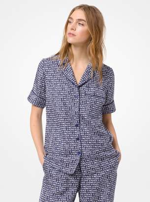 MICHAEL Michael Kors Printed Silk Pajama Shirt